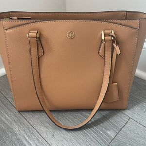 Tory Burch Camel Leather Tote